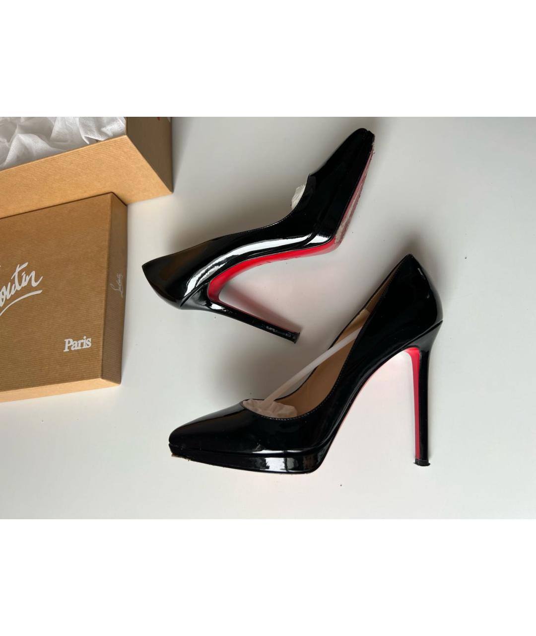 CHRISTIAN LOUBOUTIN Черные туфли из лакированной кожи, фото 7
