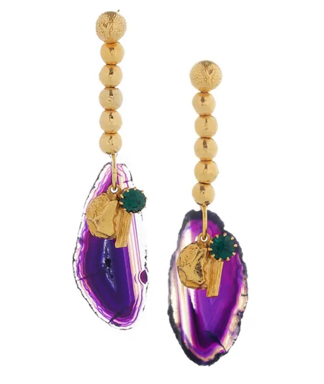 SAINT LAURENT Золотые серьги, фото 1