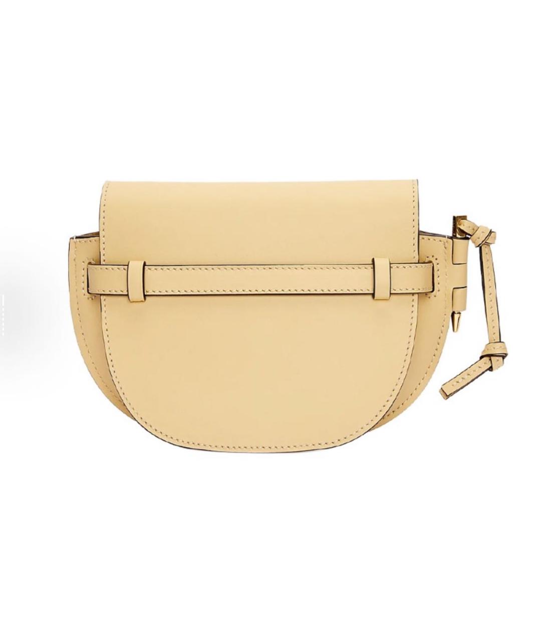 LOEWE Бежевая кожаная сумка через плечо, фото 2