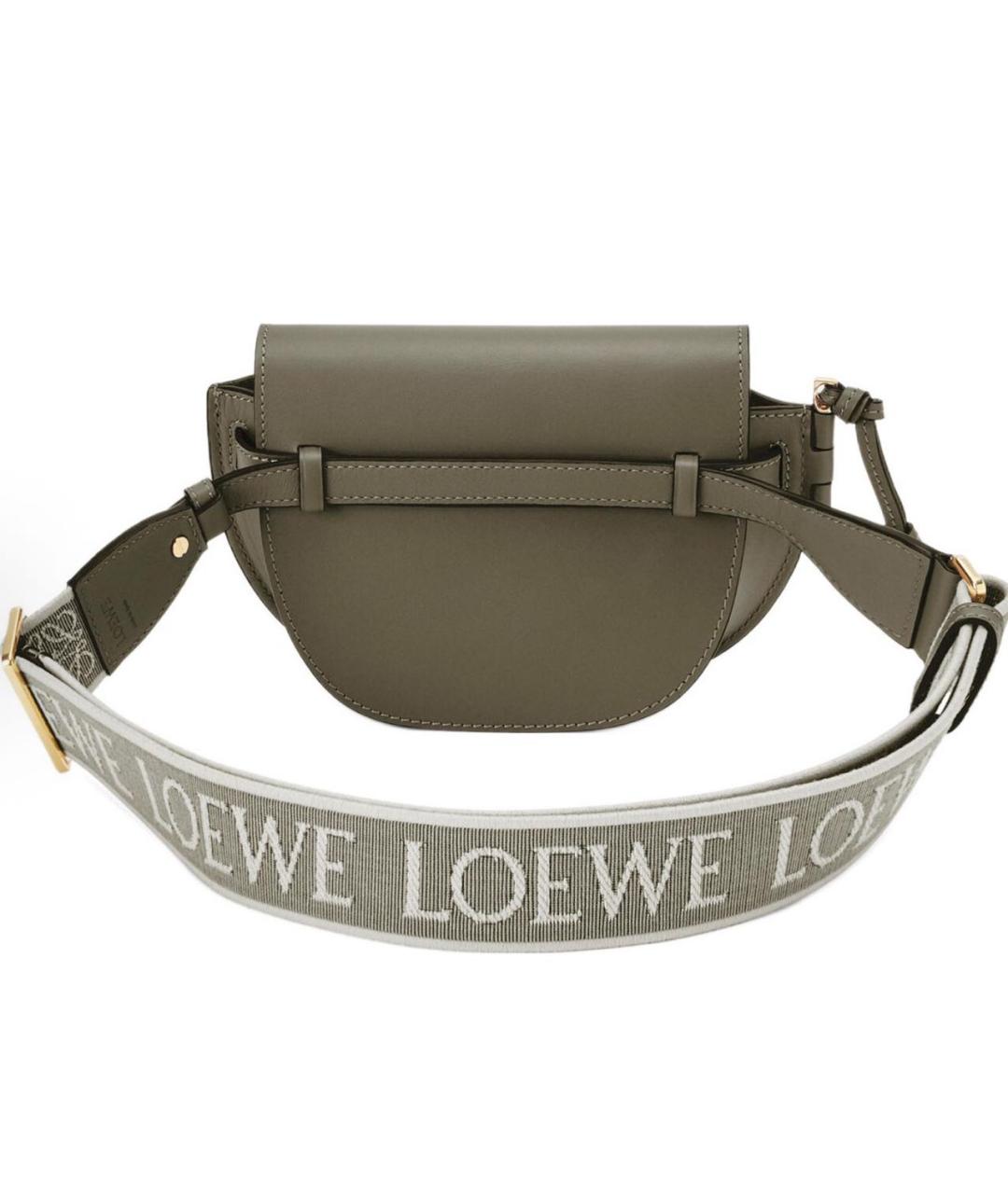 LOEWE Хаки кожаная сумка через плечо, фото 2