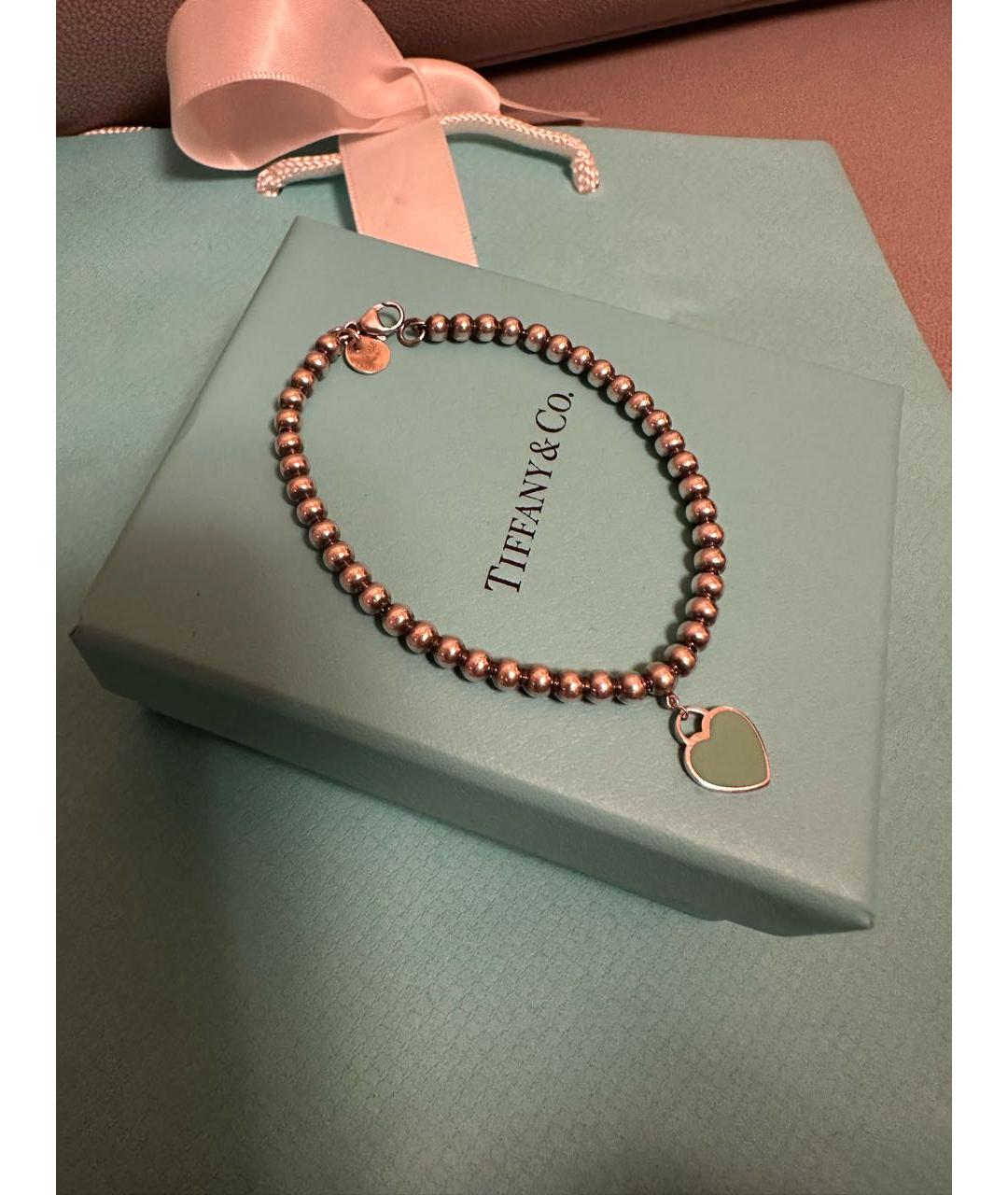 TIFFANY&CO Бирюзовый серебряный браслет, фото 6