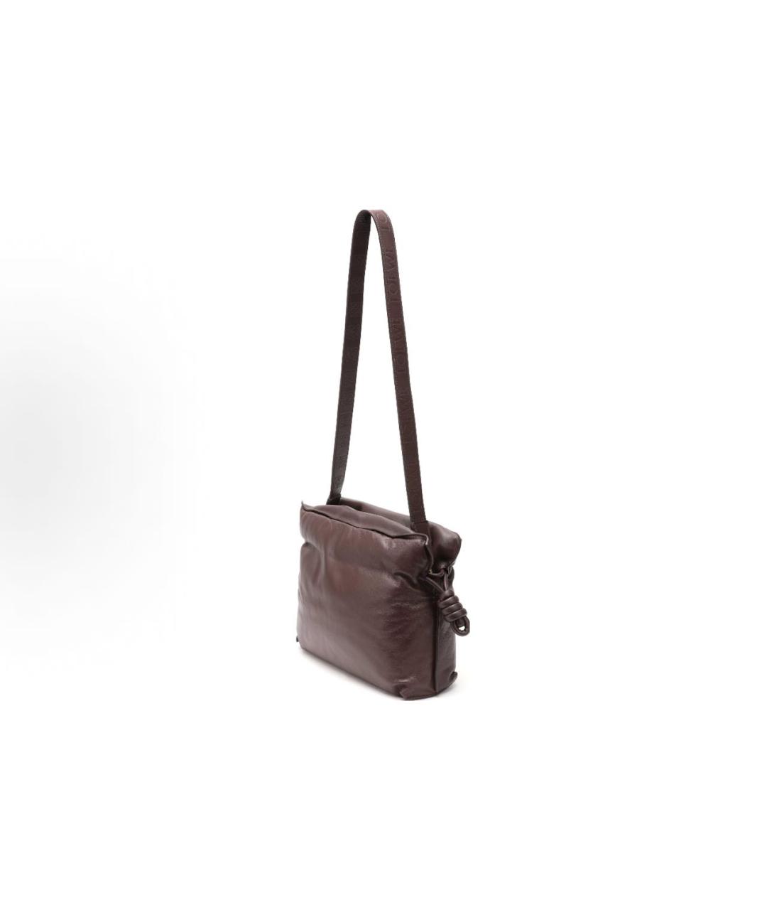 LOEWE Коричневая кожаная сумка через плечо, фото 5