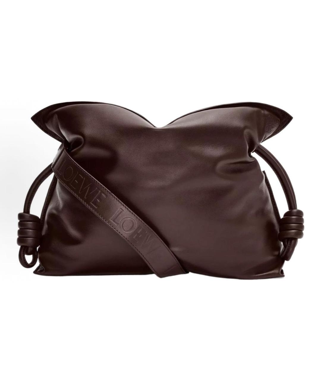 LOEWE Коричневая кожаная сумка через плечо, фото 9