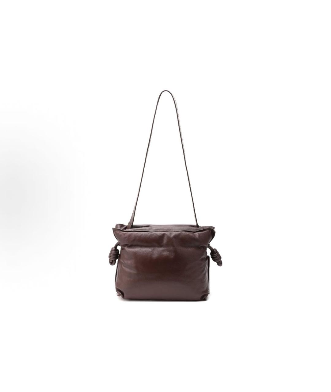 LOEWE Коричневая кожаная сумка через плечо, фото 6
