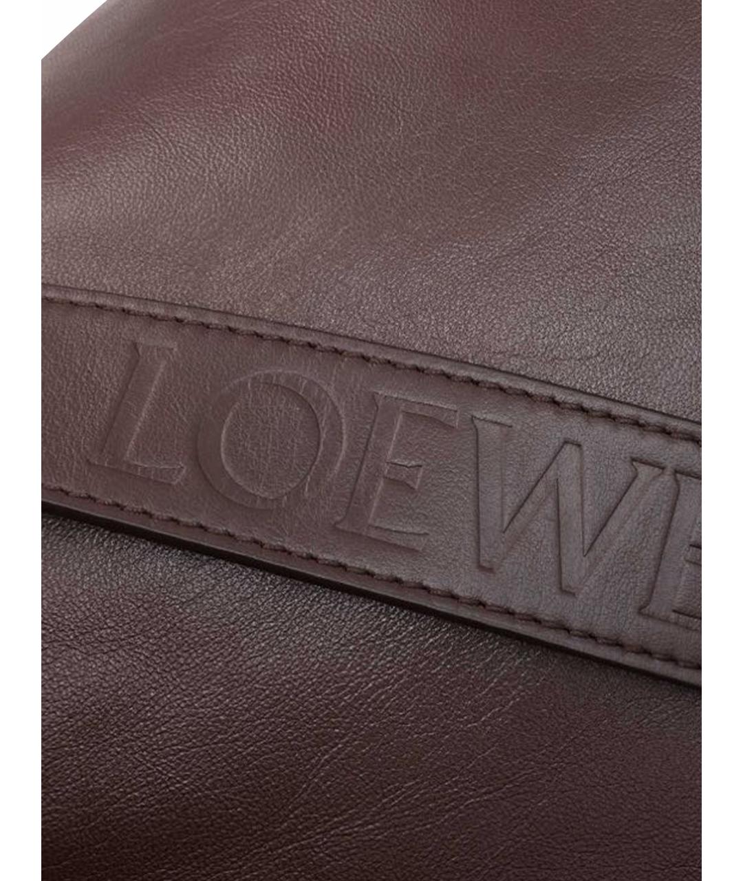 LOEWE Коричневая кожаная сумка через плечо, фото 10