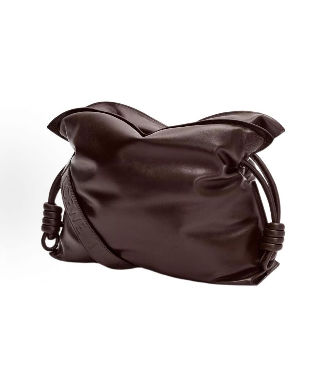 LOEWE Коричневая кожаная сумка через плечо, фото 3