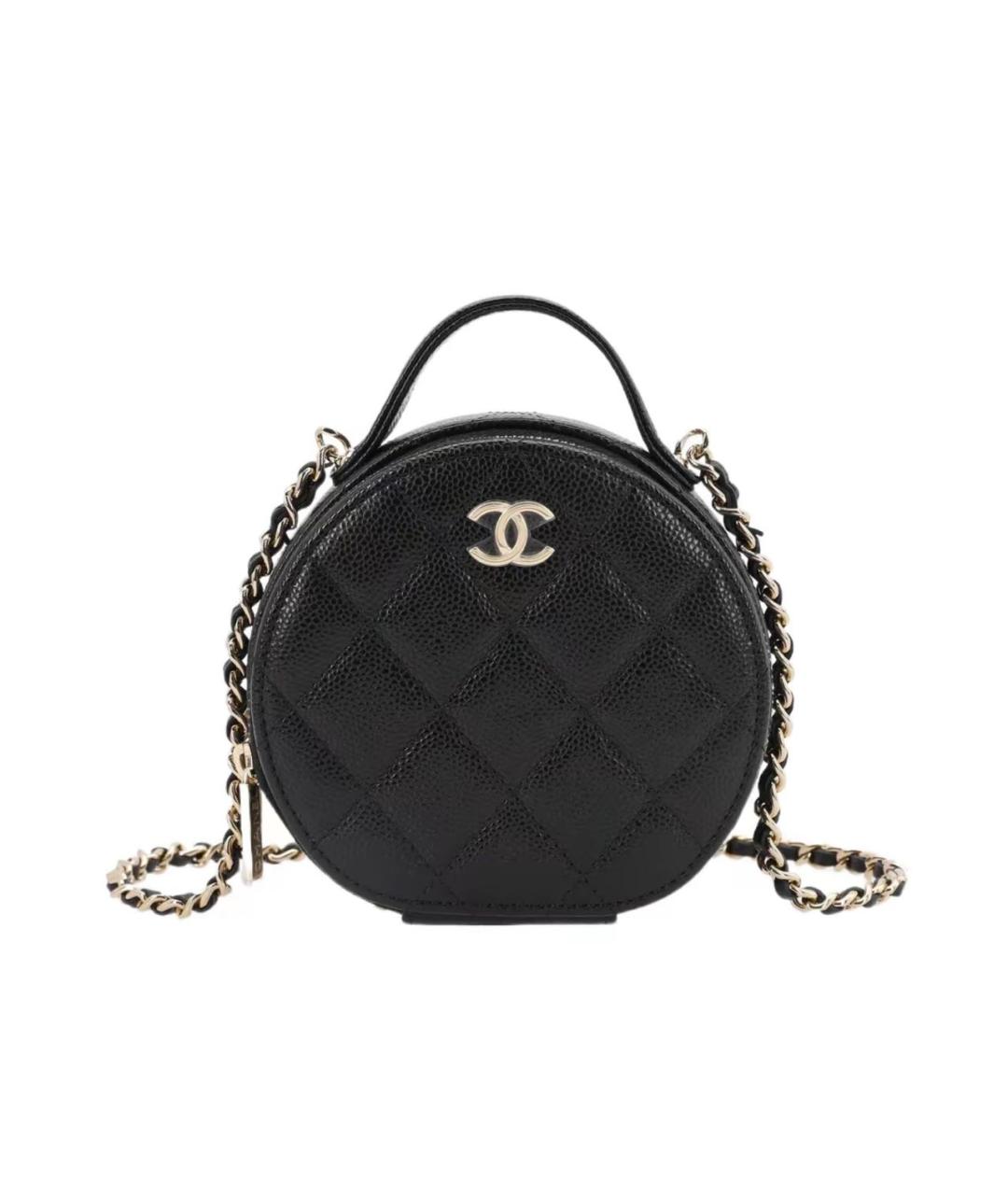 CHANEL Черная кожаная сумка через плечо, фото 4