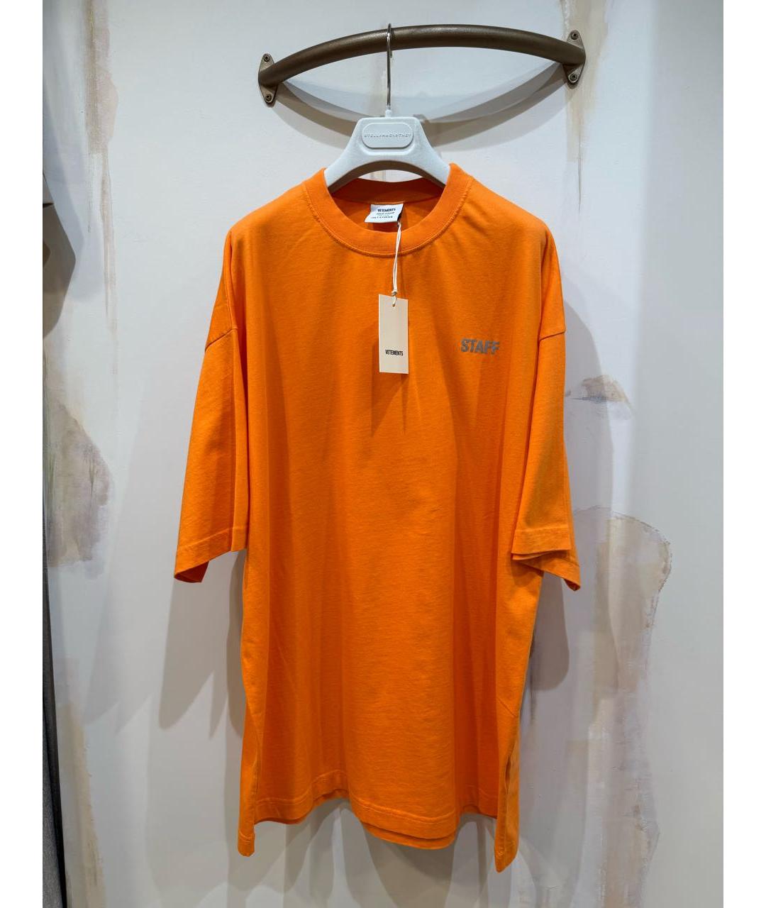 VETEMENTS Оранжевая футболка, фото 2