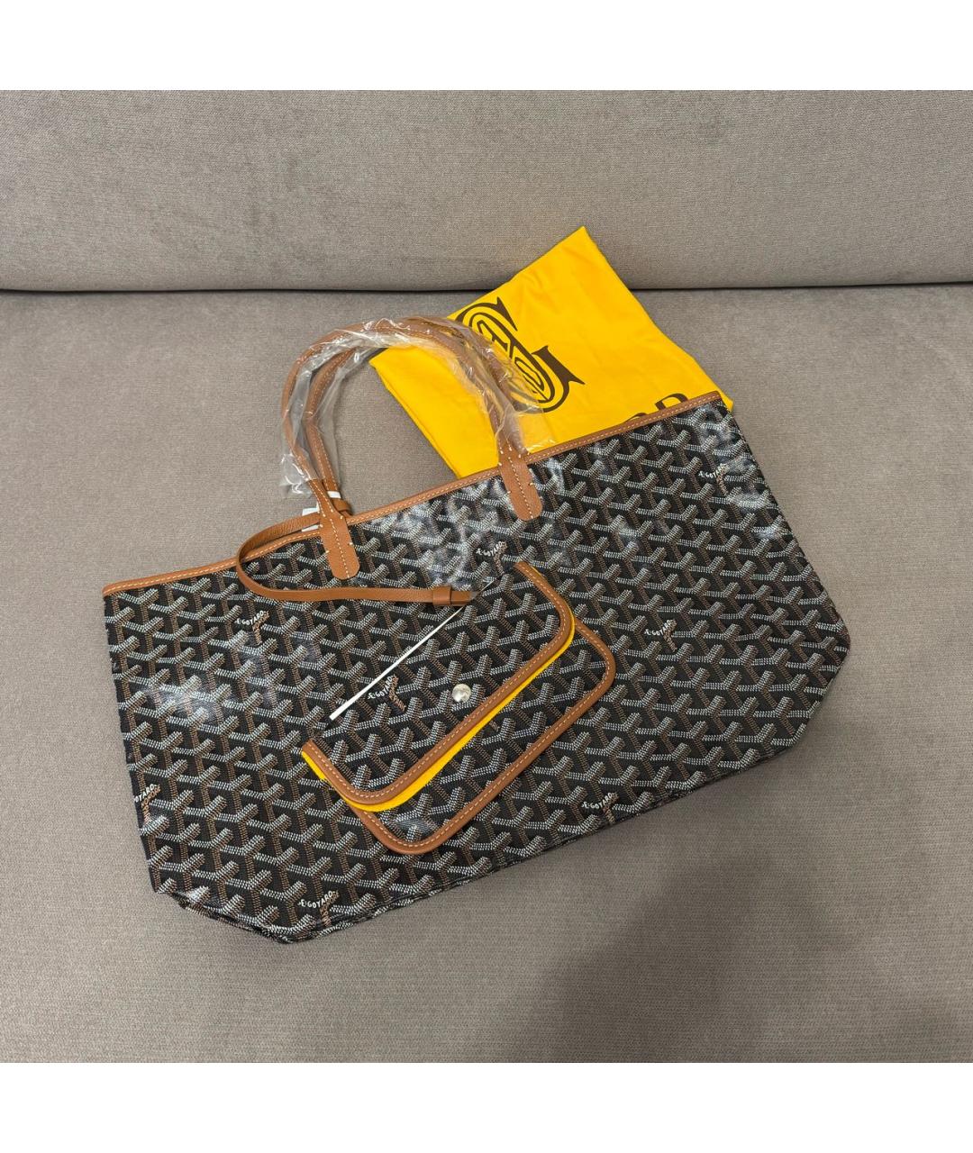 GOYARD Коричневая кожаная сумка тоут, фото 2