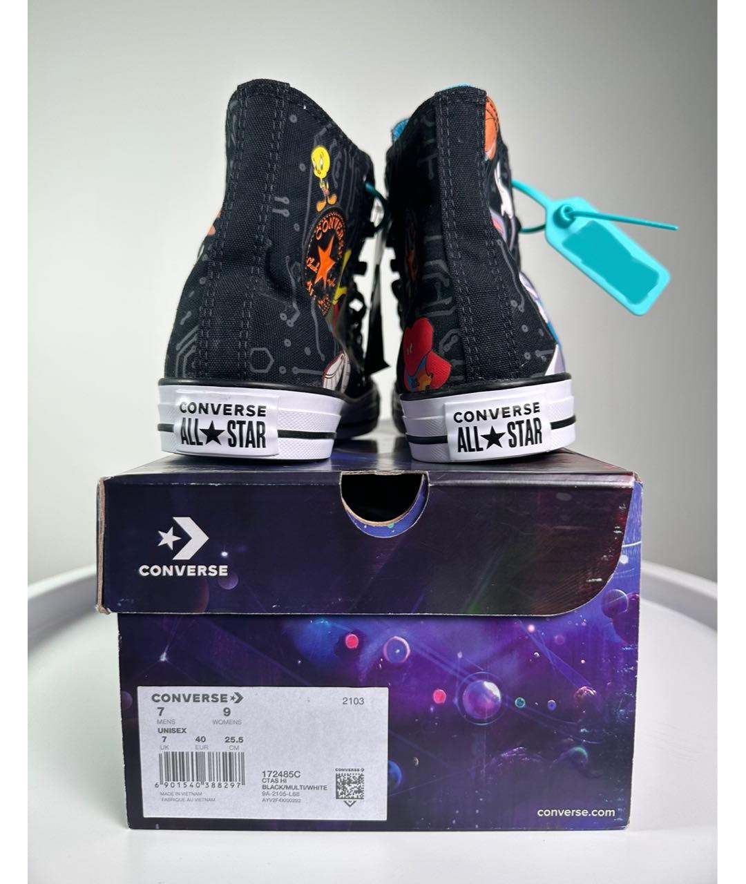 CONVERSE Черные текстильные кеды, фото 4