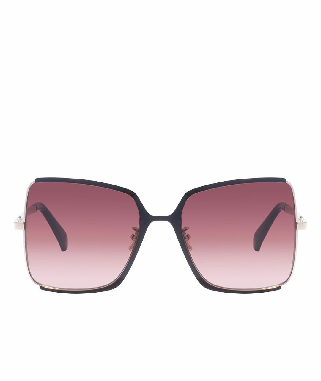 MAX MARA Коричневые пластиковые солнцезащитные очки, фото 1