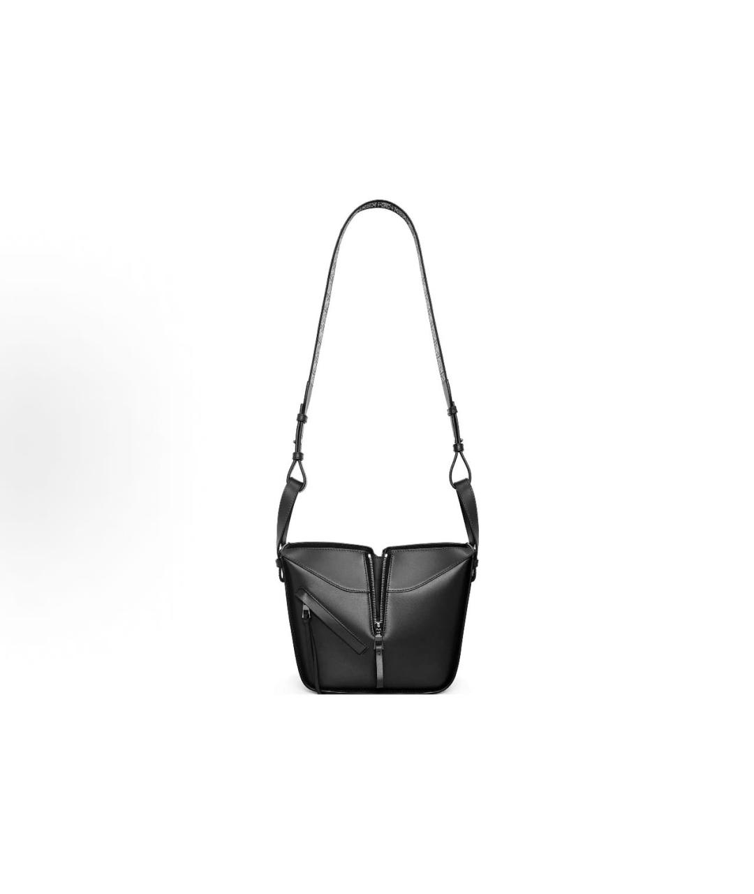 LOEWE Черная кожаная сумка тоут, фото 5