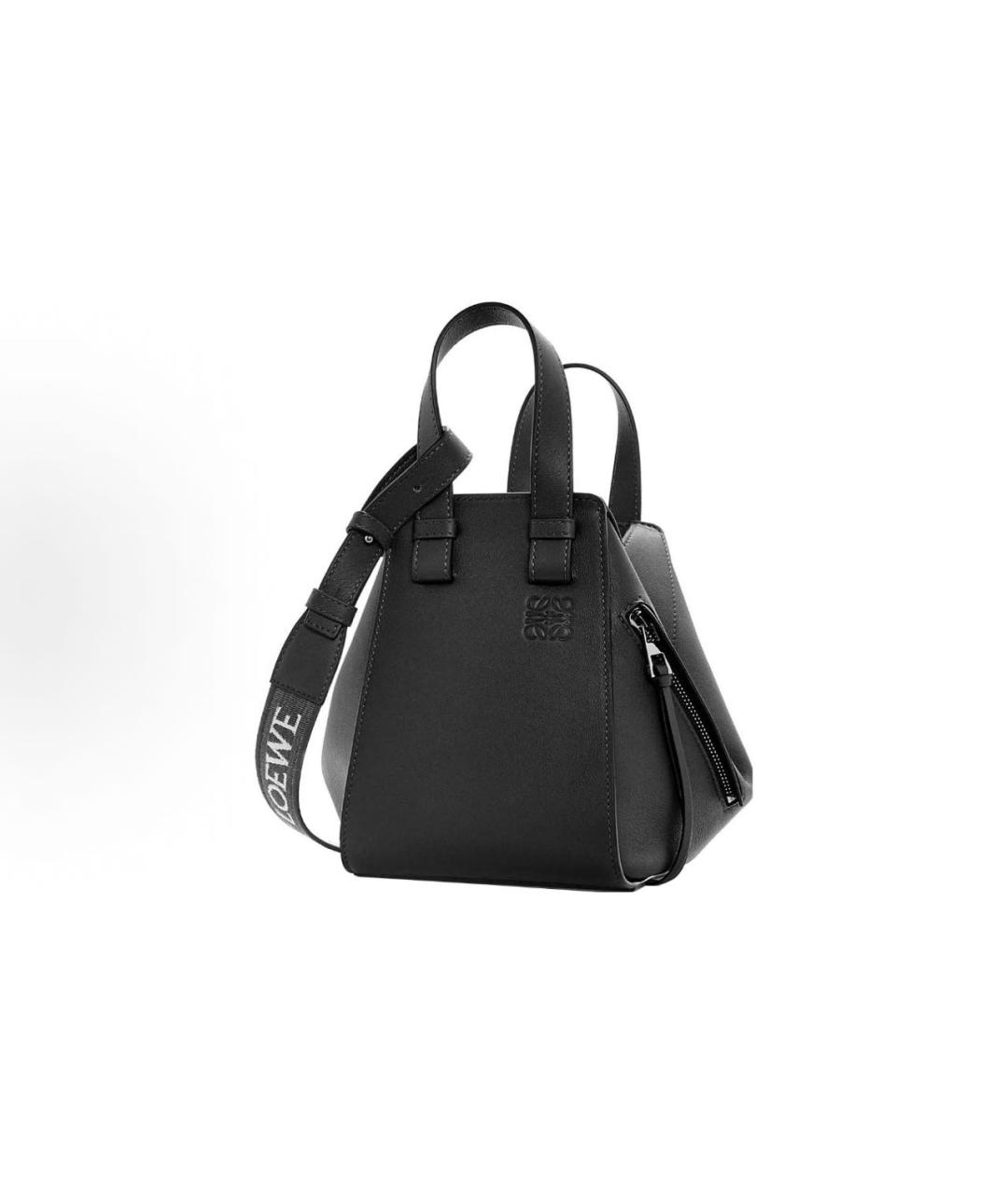 LOEWE Черная кожаная сумка тоут, фото 8