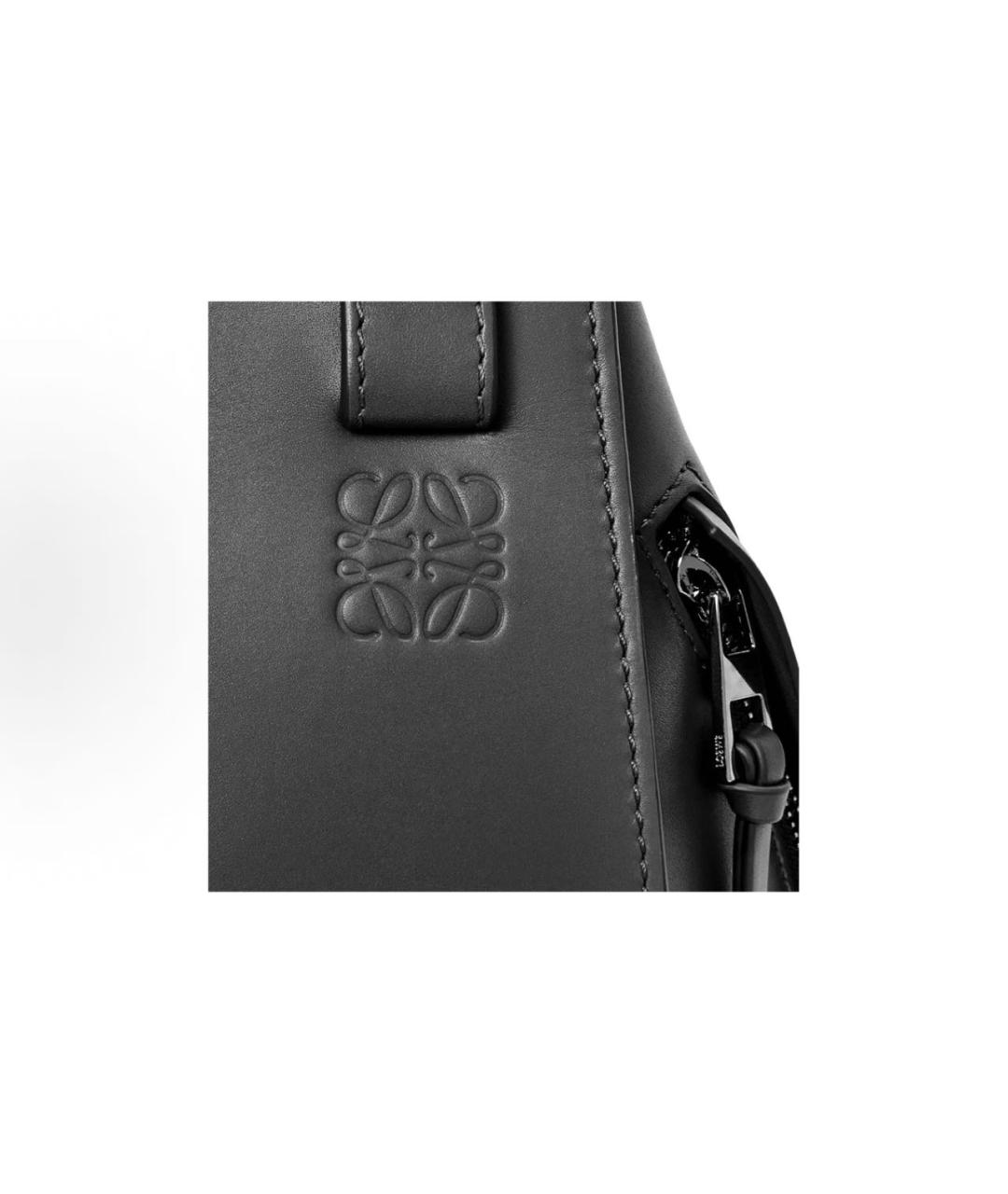 LOEWE Черная кожаная сумка тоут, фото 7