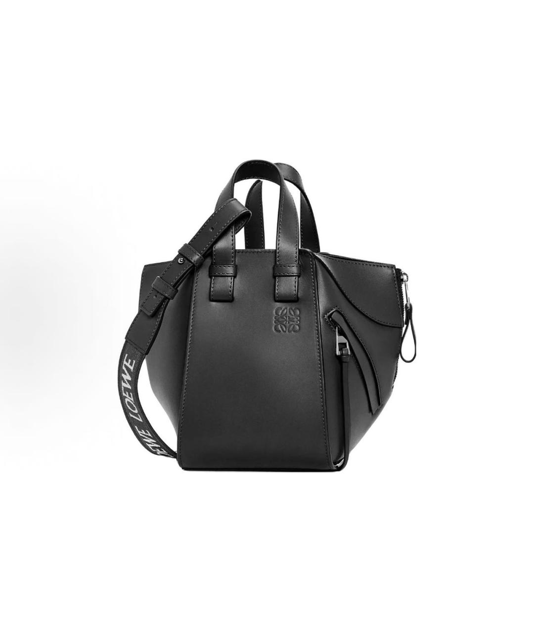 LOEWE Черная кожаная сумка тоут, фото 2
