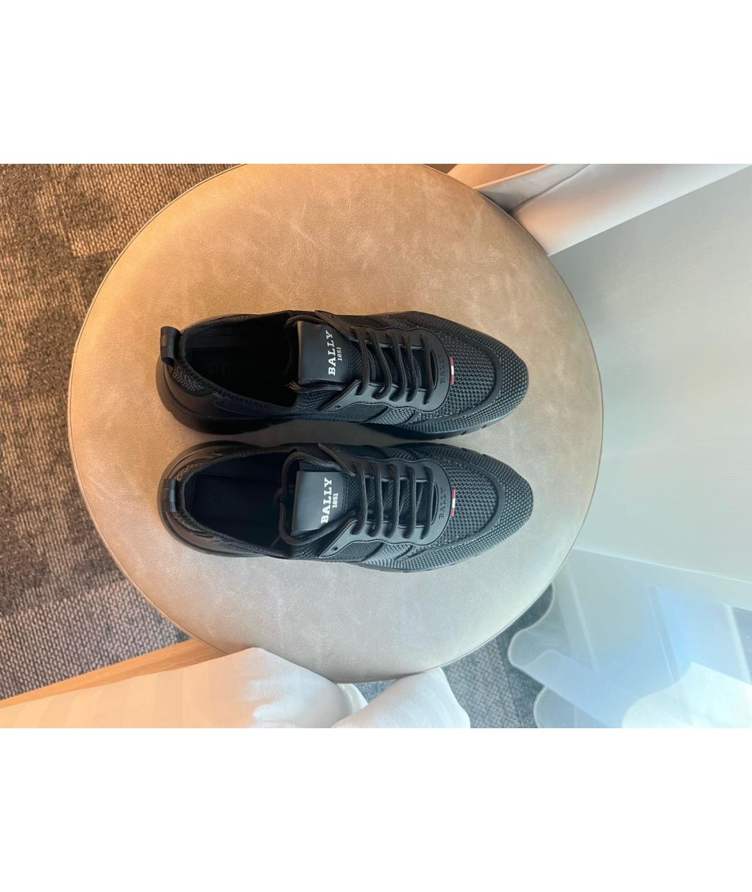 BALLY Черные текстильные низкие кроссовки / кеды, фото 3