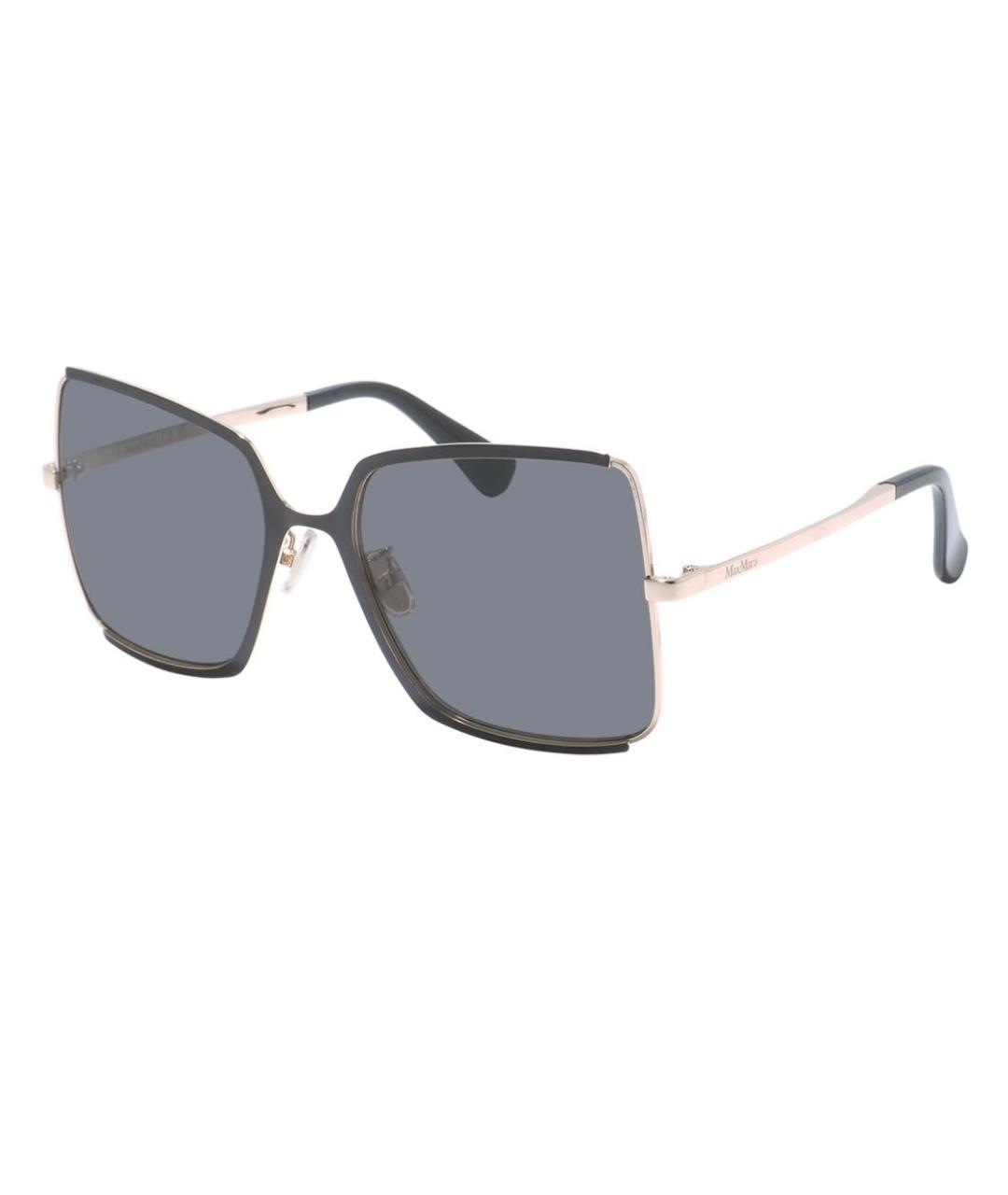 MAX MARA Антрацитовые пластиковые солнцезащитные очки, фото 2