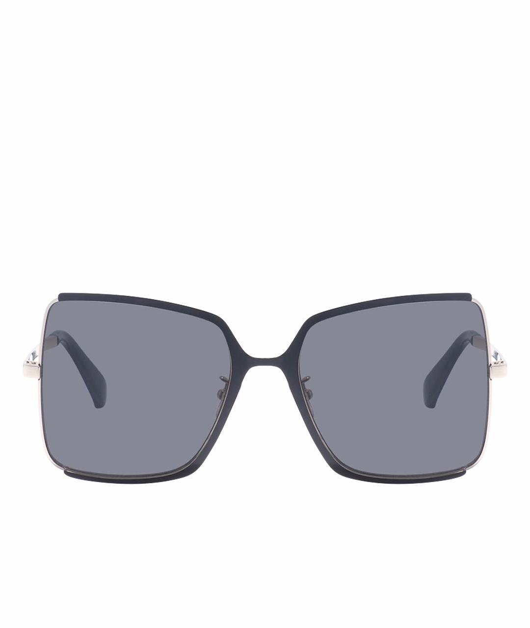 MAX MARA Антрацитовые пластиковые солнцезащитные очки, фото 1