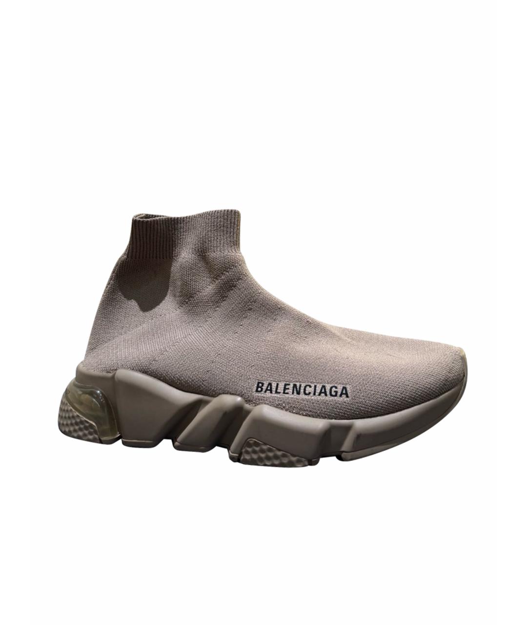 BALENCIAGA Бежевые текстильные кроссовки, фото 1