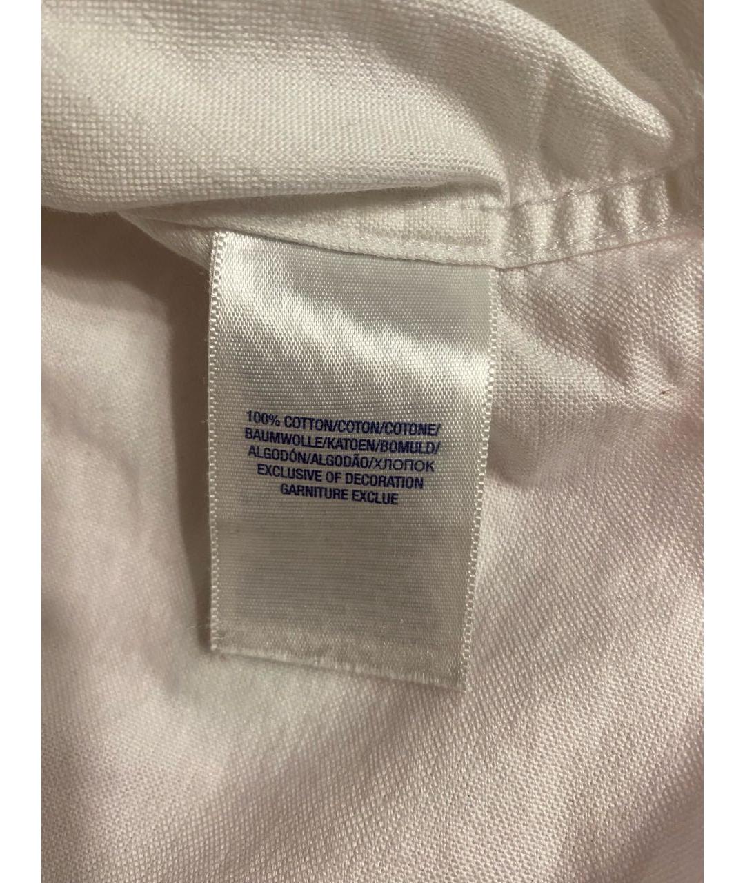 POLO RALPH LAUREN Белая хлопковая классическая рубашка, фото 5