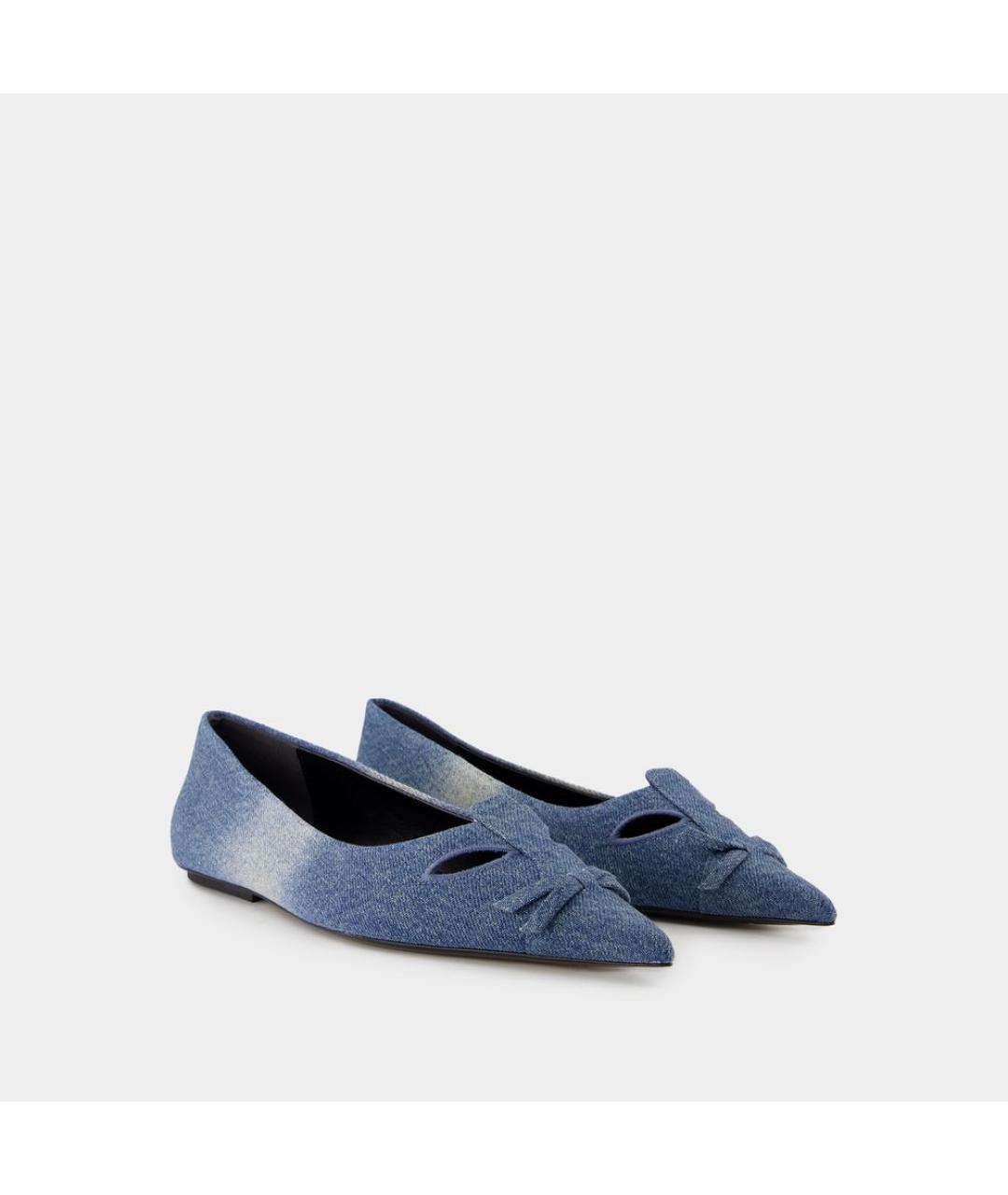 MARC JACOBS Синие текстильные балетки, фото 2