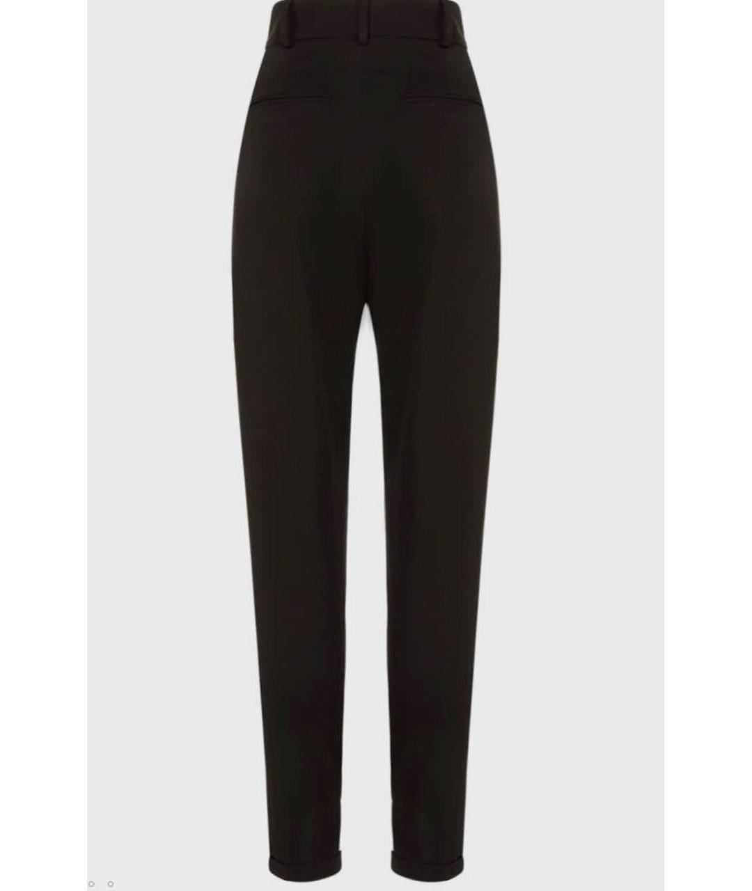SAINT LAURENT Черные шерстяные прямые брюки, фото 2