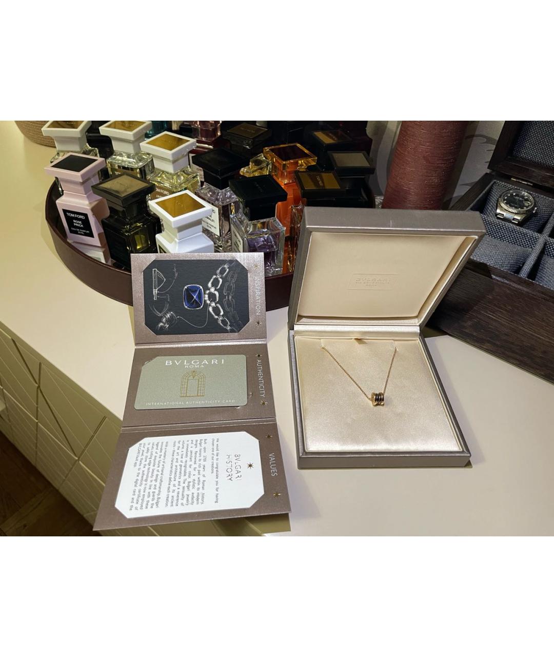 BVLGARI Коричневая подвеска из розового золота, фото 3
