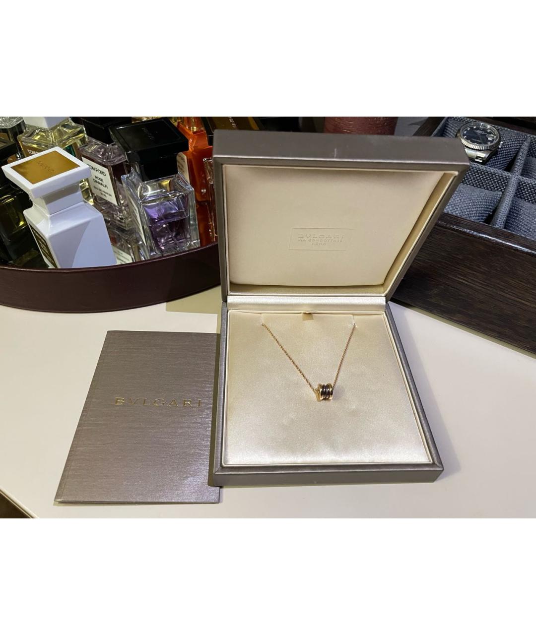 BVLGARI Коричневая подвеска из розового золота, фото 4