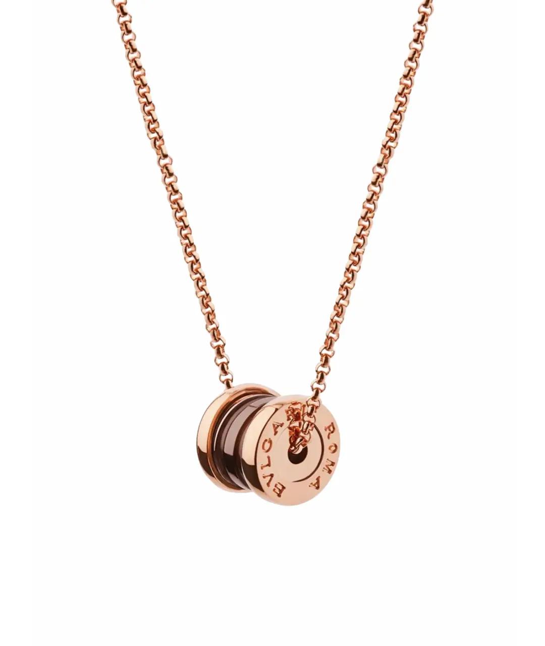 BVLGARI Коричневая подвеска из розового золота, фото 1
