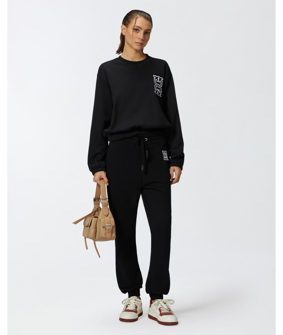 PINKO Черные хлопковые спортивные брюки и шорты, фото 3