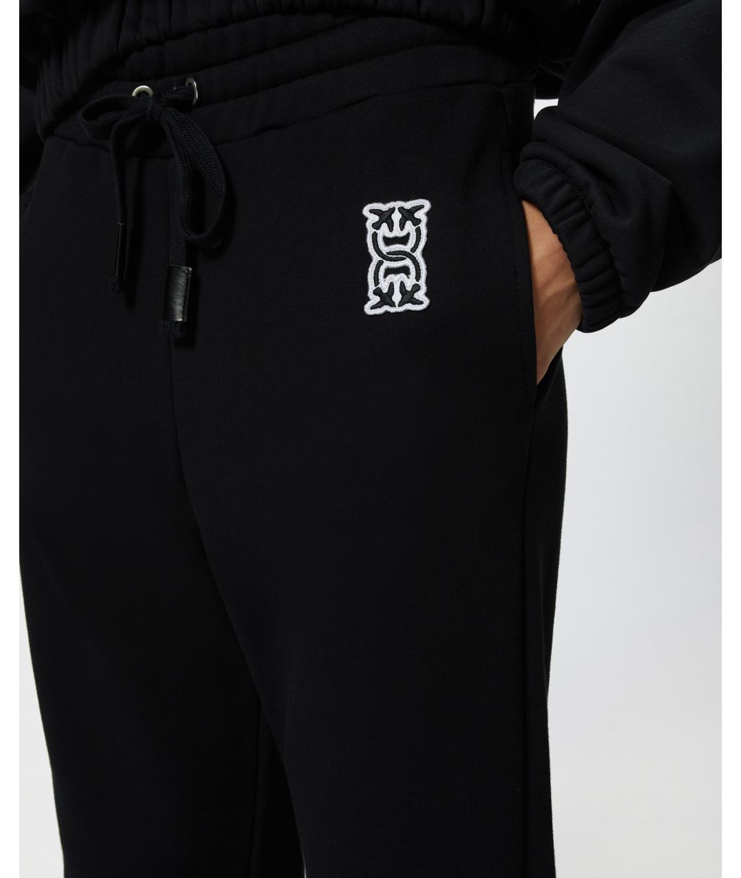 PINKO Черные хлопковые спортивные брюки и шорты, фото 4