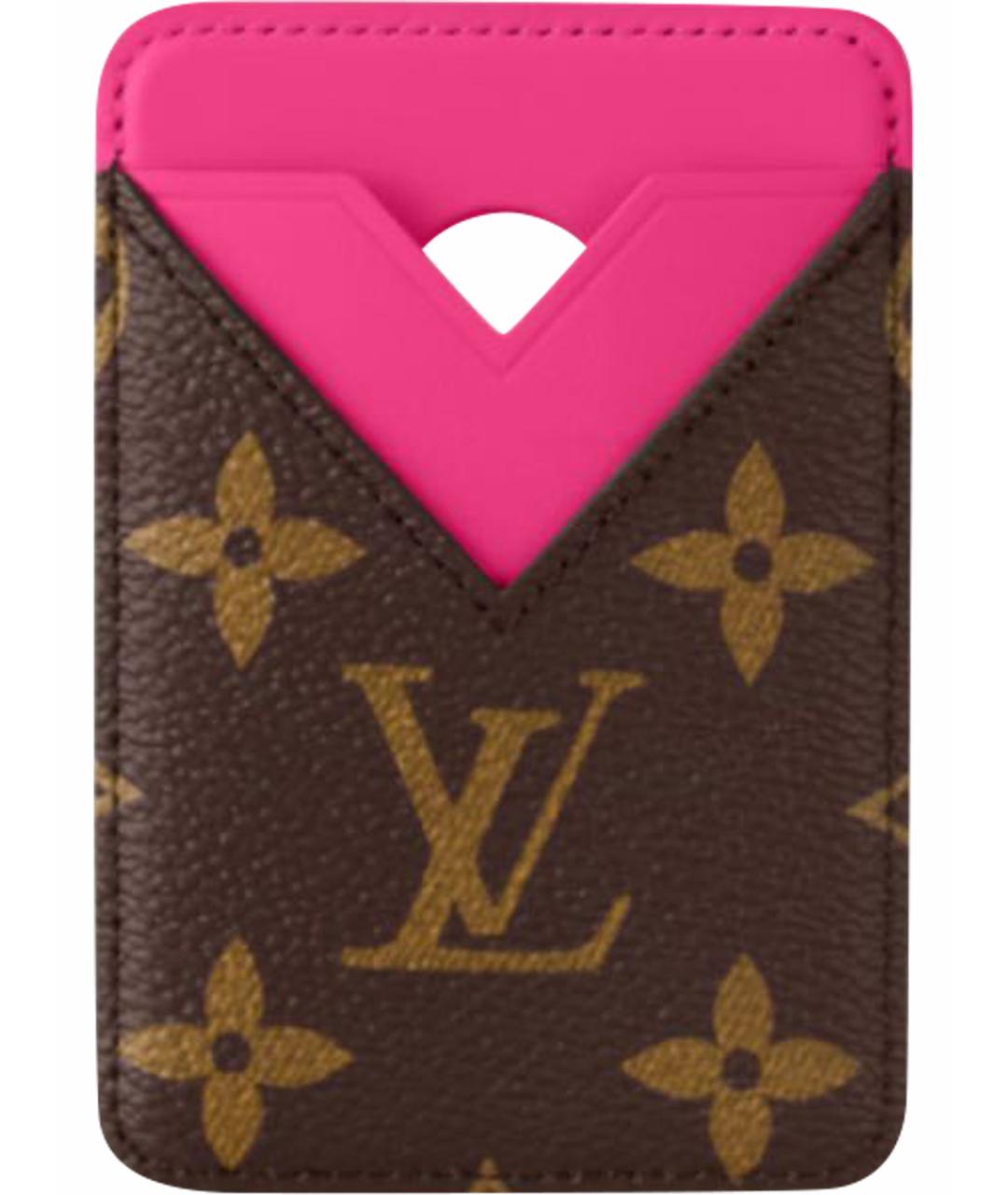 LOUIS VUITTON Розовый кожаный кардхолдер, фото 1