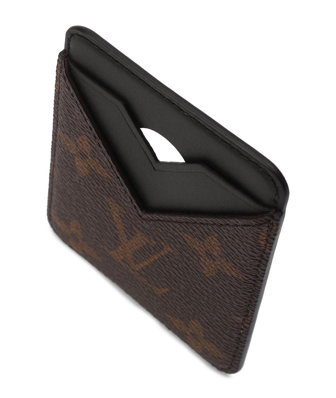 LOUIS VUITTON Коричневый кожаный кардхолдер, фото 3