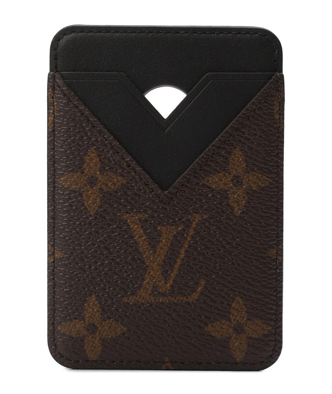 LOUIS VUITTON Коричневый кожаный кардхолдер, фото 5