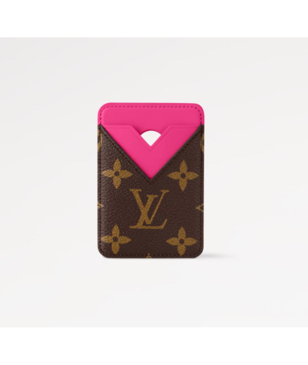 LOUIS VUITTON Розовый кожаный кардхолдер, фото 5