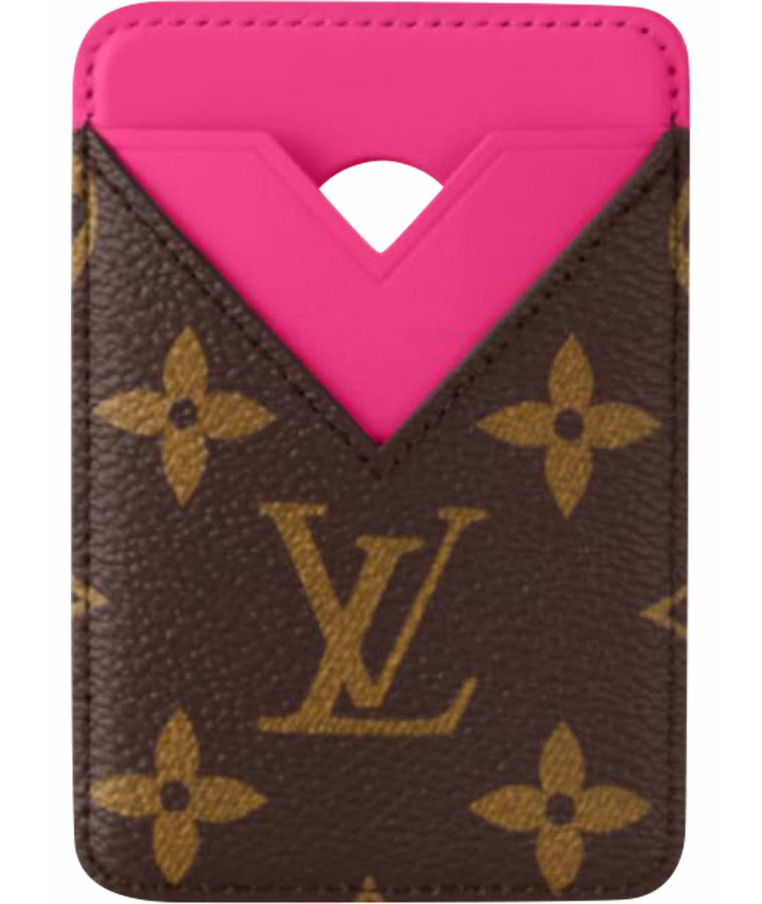 LOUIS VUITTON Розовый кожаный кардхолдер, фото 1
