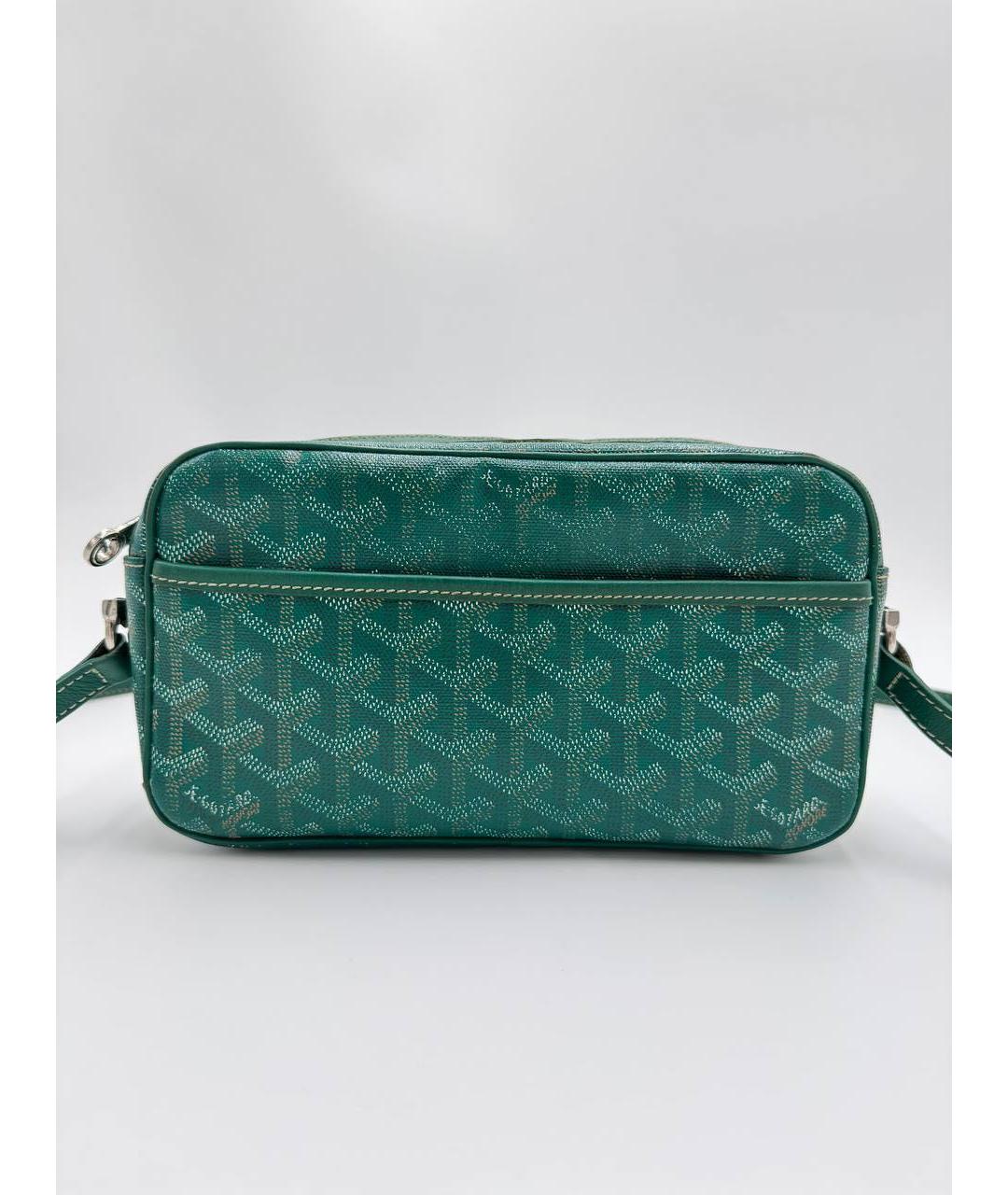 GOYARD Зеленая кожаная сумка на плечо, фото 2