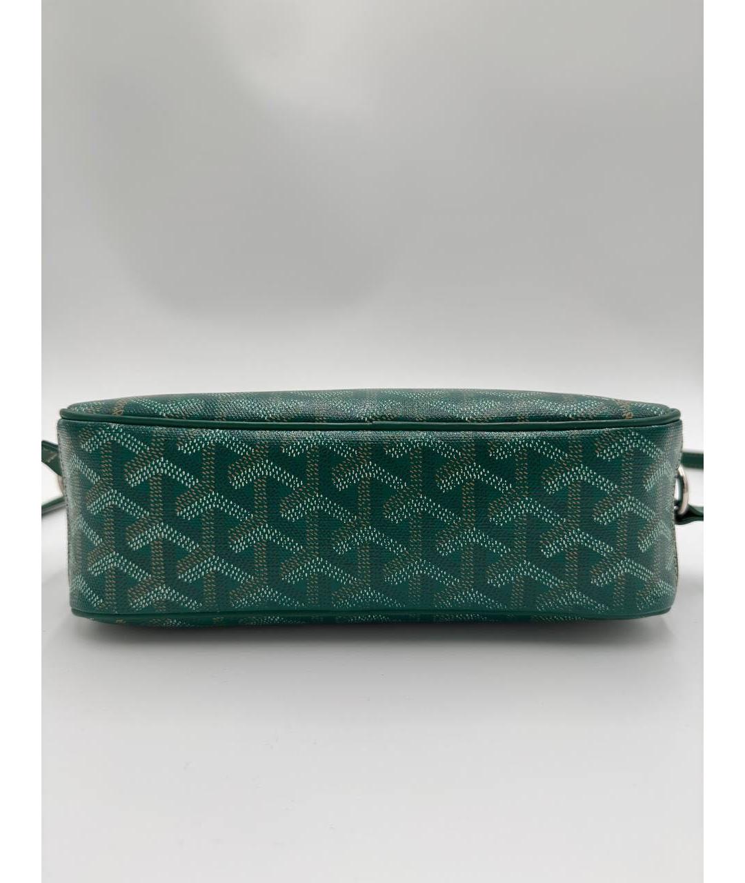 GOYARD Зеленая кожаная сумка на плечо, фото 4