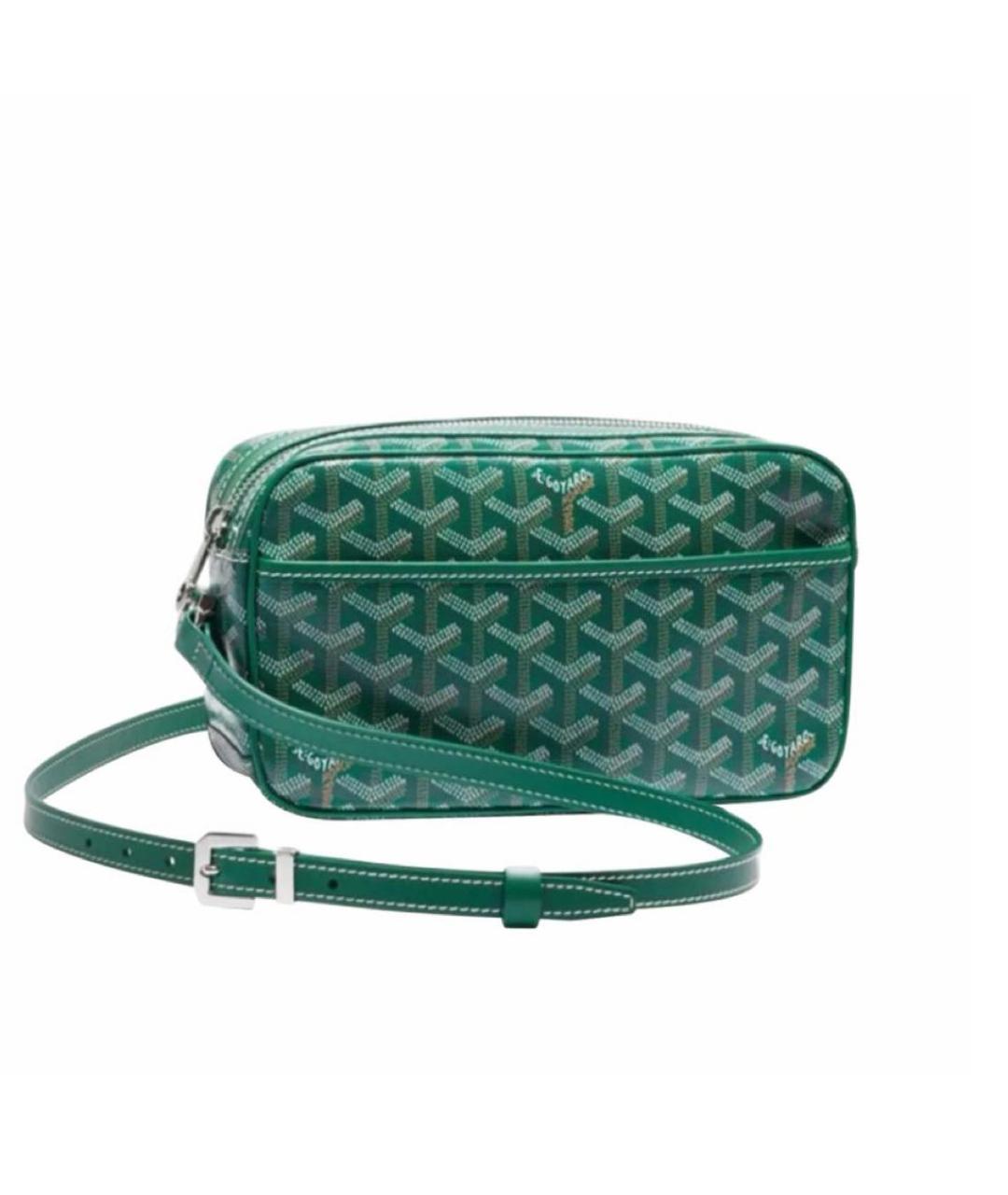GOYARD Зеленая кожаная сумка на плечо, фото 9