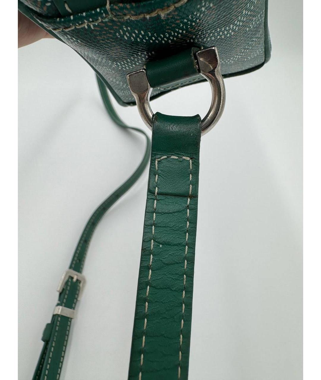 GOYARD Зеленая кожаная сумка на плечо, фото 8