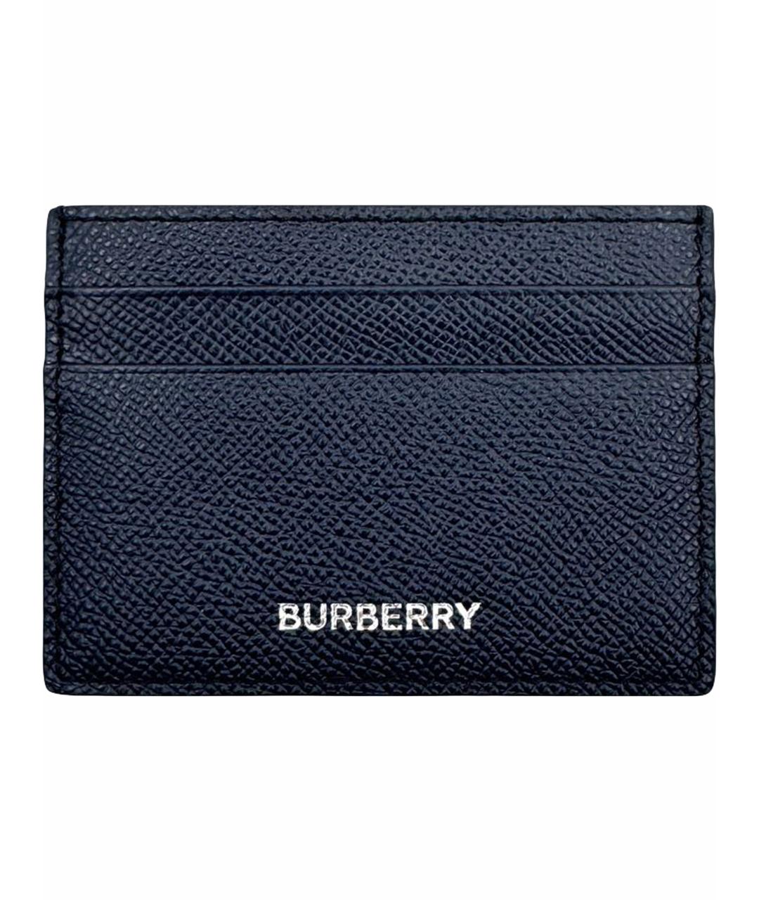 BURBERRY Синий кожаный кардхолдер, фото 1