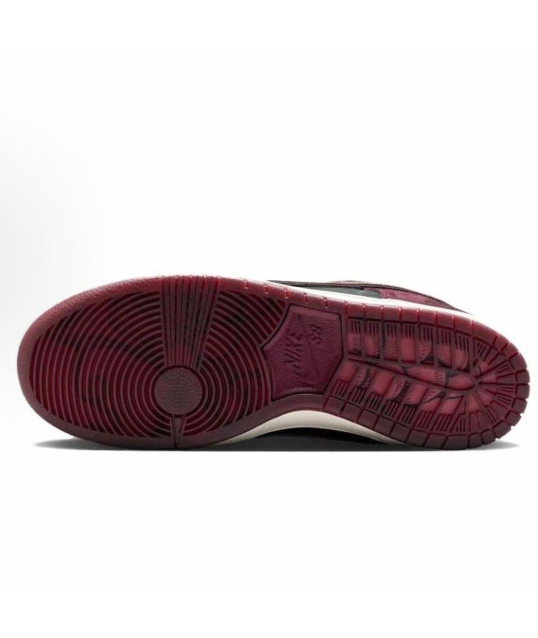 NIKE Бордовые замшевые низкие кроссовки / кеды, фото 7