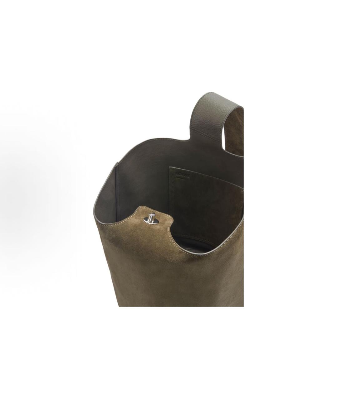 LOEWE Хаки сумка тоут, фото 8