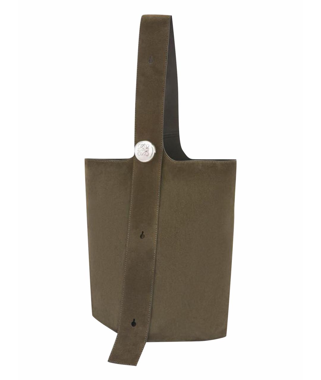 LOEWE Хаки сумка тоут, фото 15