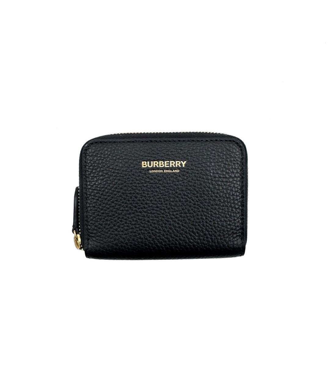 BURBERRY Черный кожаный кошелек, фото 5