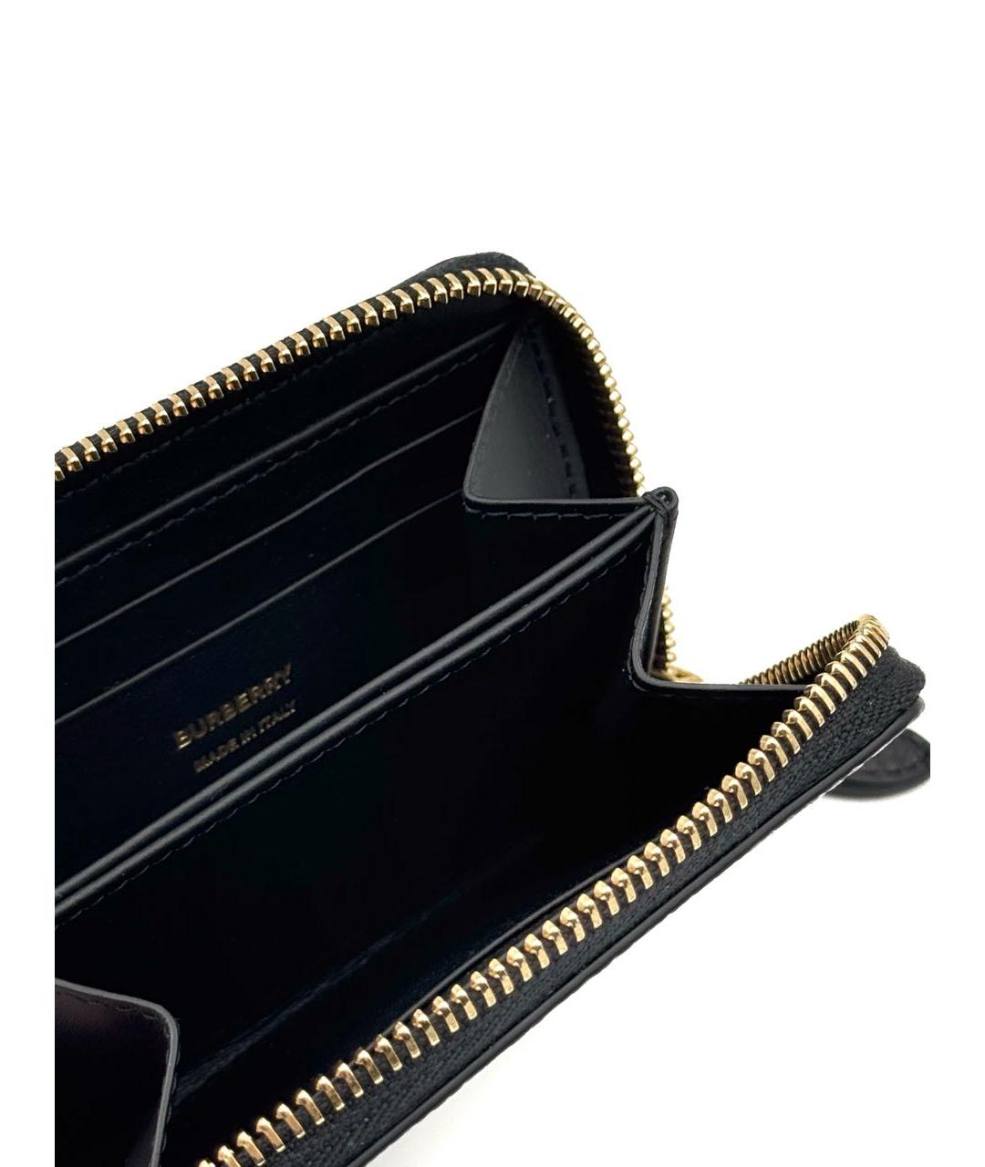 BURBERRY Черный кожаный кошелек, фото 3
