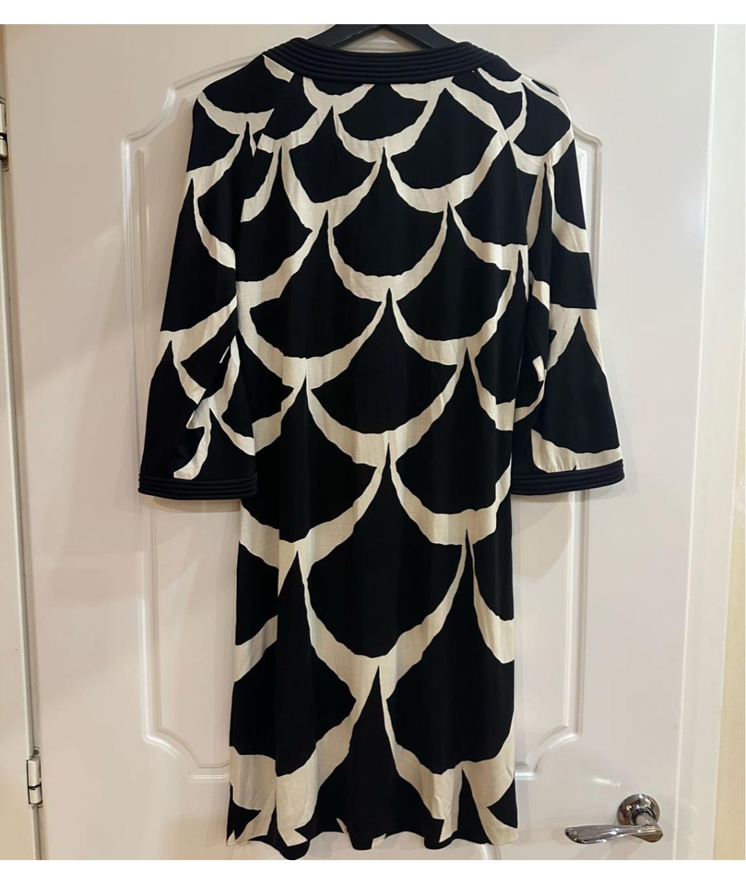 DIANE VON FURSTENBERG Черное вискозное повседневное платье, фото 2