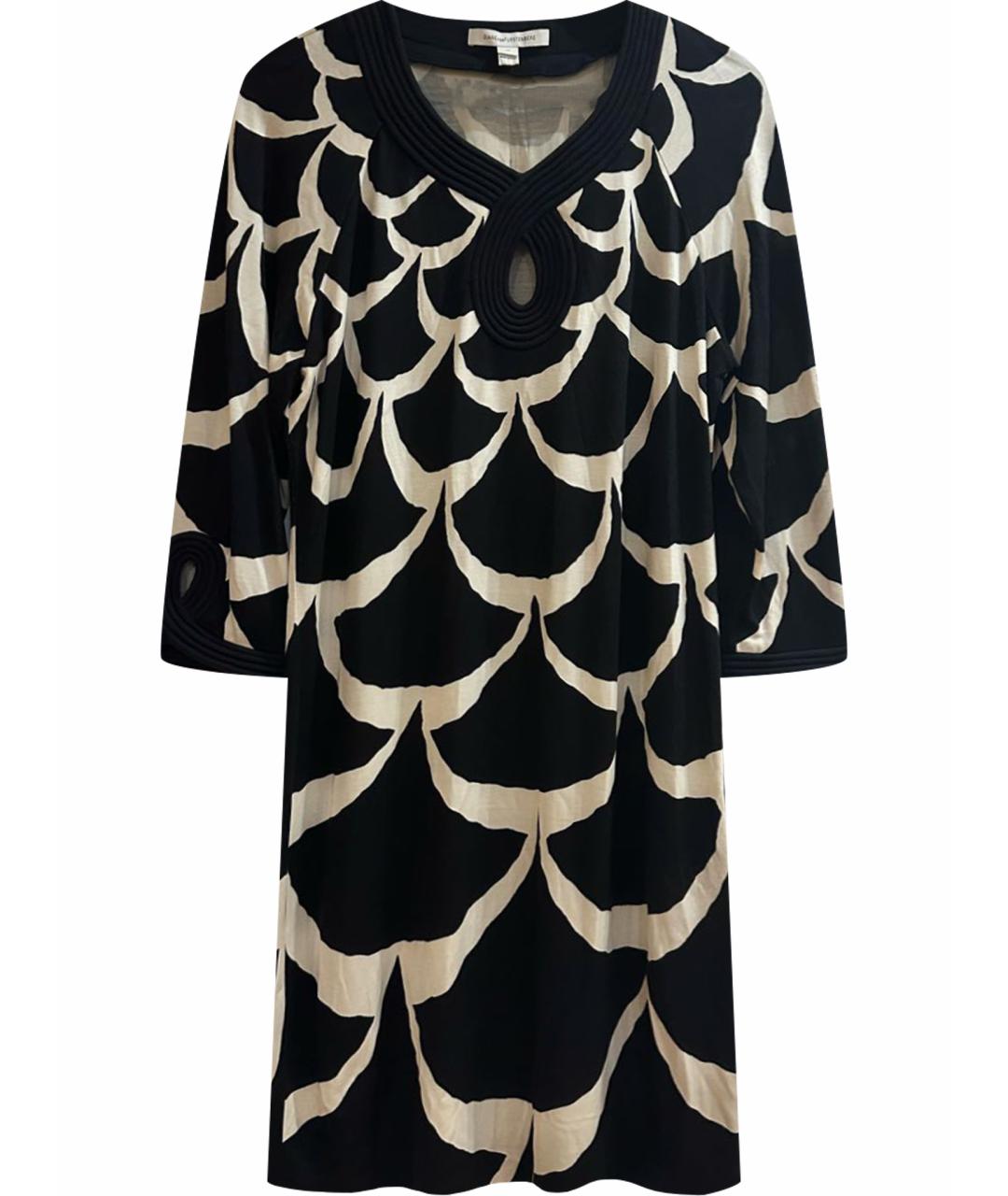 DIANE VON FURSTENBERG Черное вискозное повседневное платье, фото 1