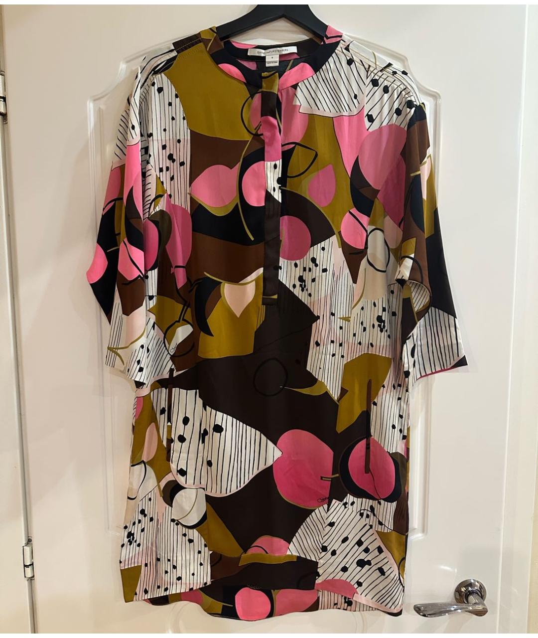 DIANE VON FURSTENBERG Красное вискозное повседневное платье, фото 5