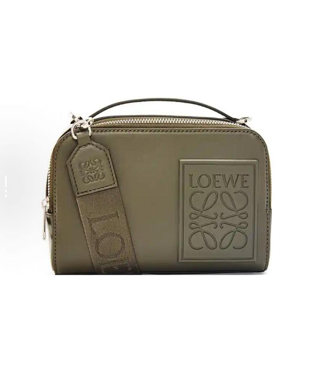 LOEWE Хаки кожаная сумка на плечо, фото 8